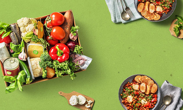 hellofresh, maaltijdbox van hellofresh voor 1 of 2 weken: bespaar 51