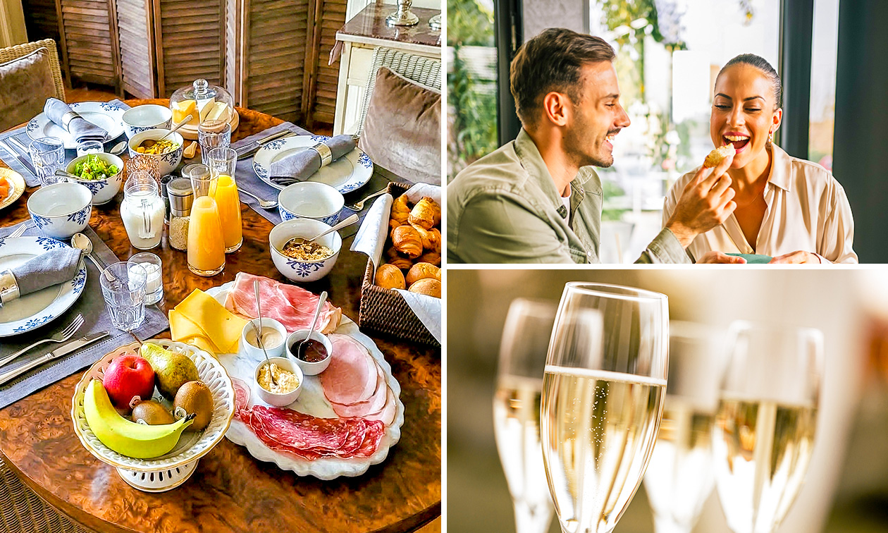 Luxe ontbijt + glaasje bubbels