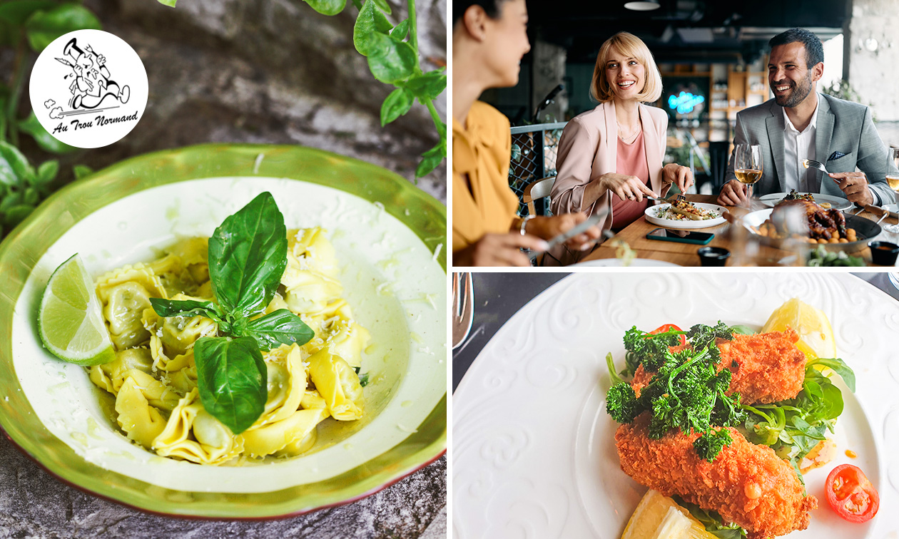 Menu en 3 services au choix Au Trou Normand