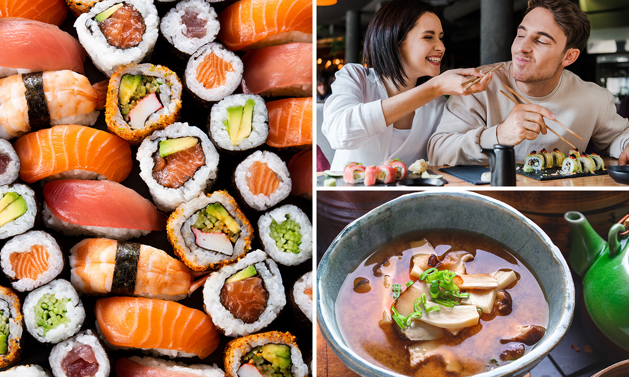 2-gangen sushidiner voor 2 (voor afhaal of thuisbezorgd) bij Bamboo Sushi en Bar