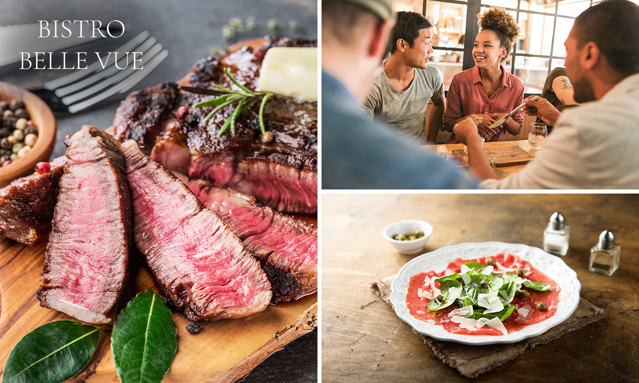 2- of 3-gangen keuzediner of -lunch bij Bistro Belle Vue