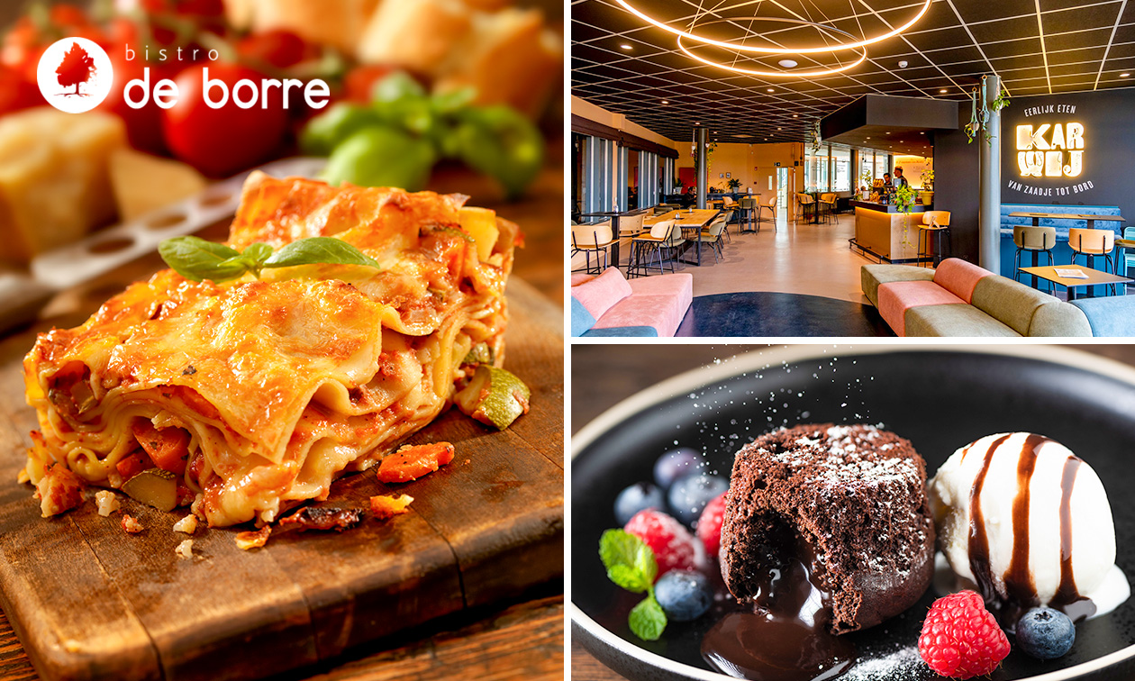 3-gangendiner of -lunch à la carte bij bistro de borre