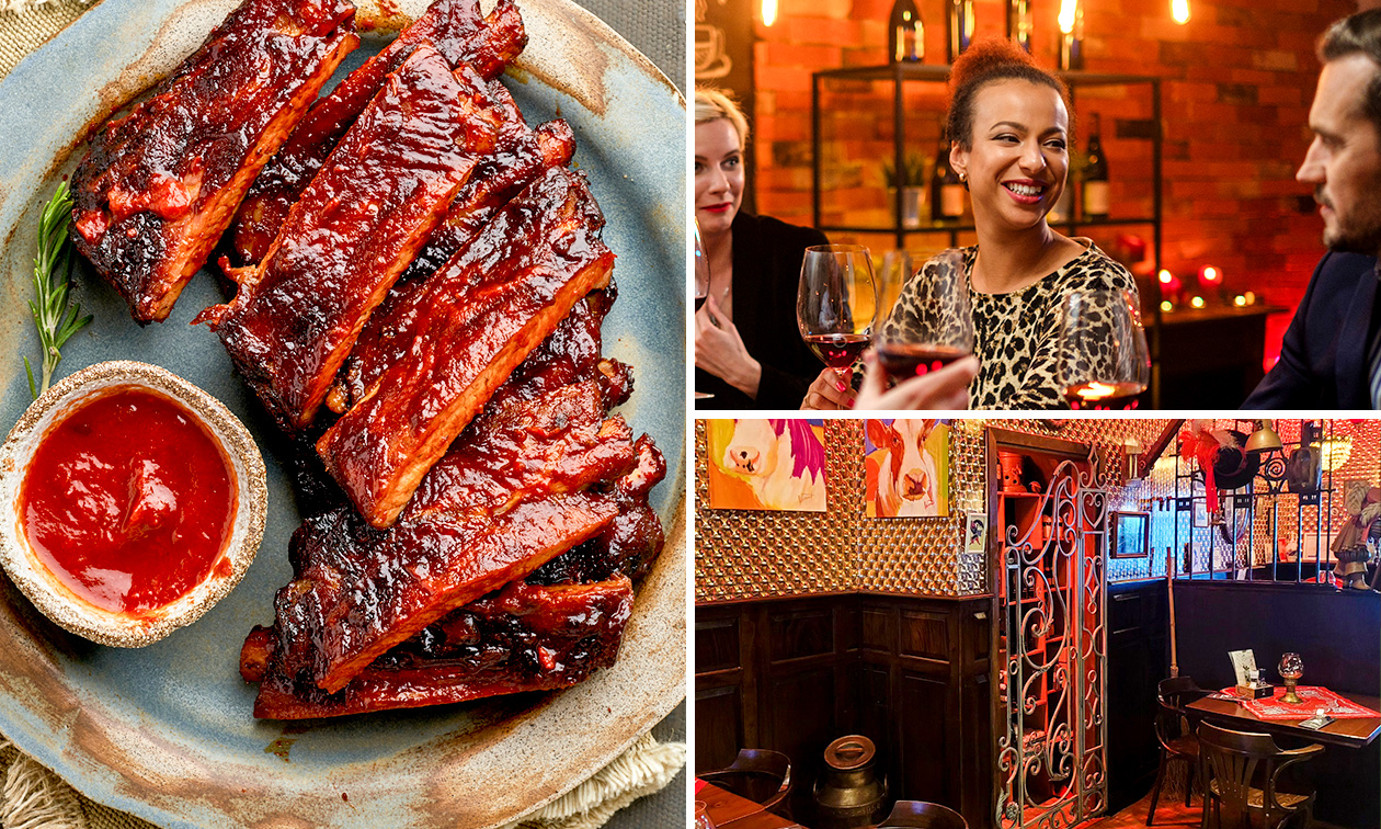 Onbeperkt spareribs + groenten + knoflooksaus