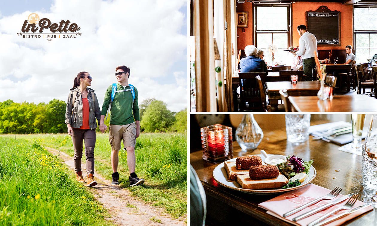 Wandel- of fietsarrangement incl. warme drank + gebak + lunchplank