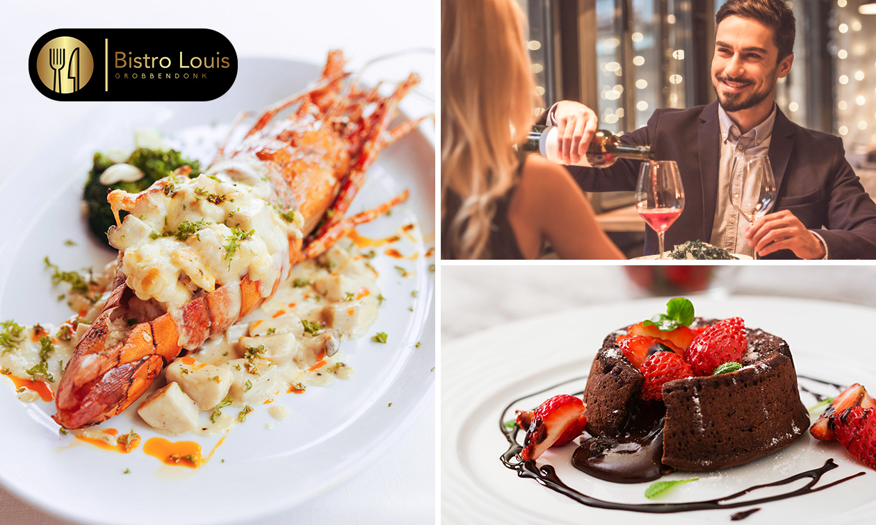4-gangen kreeftdiner + aperitiefhapjes bij Bistro Louis Grobbendonk