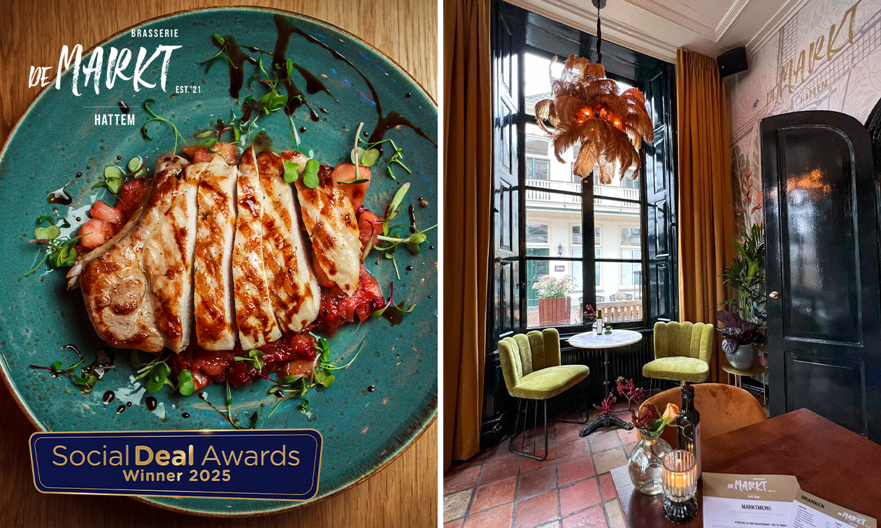 3-gangendiner à la carte bij Brasserie De Markt