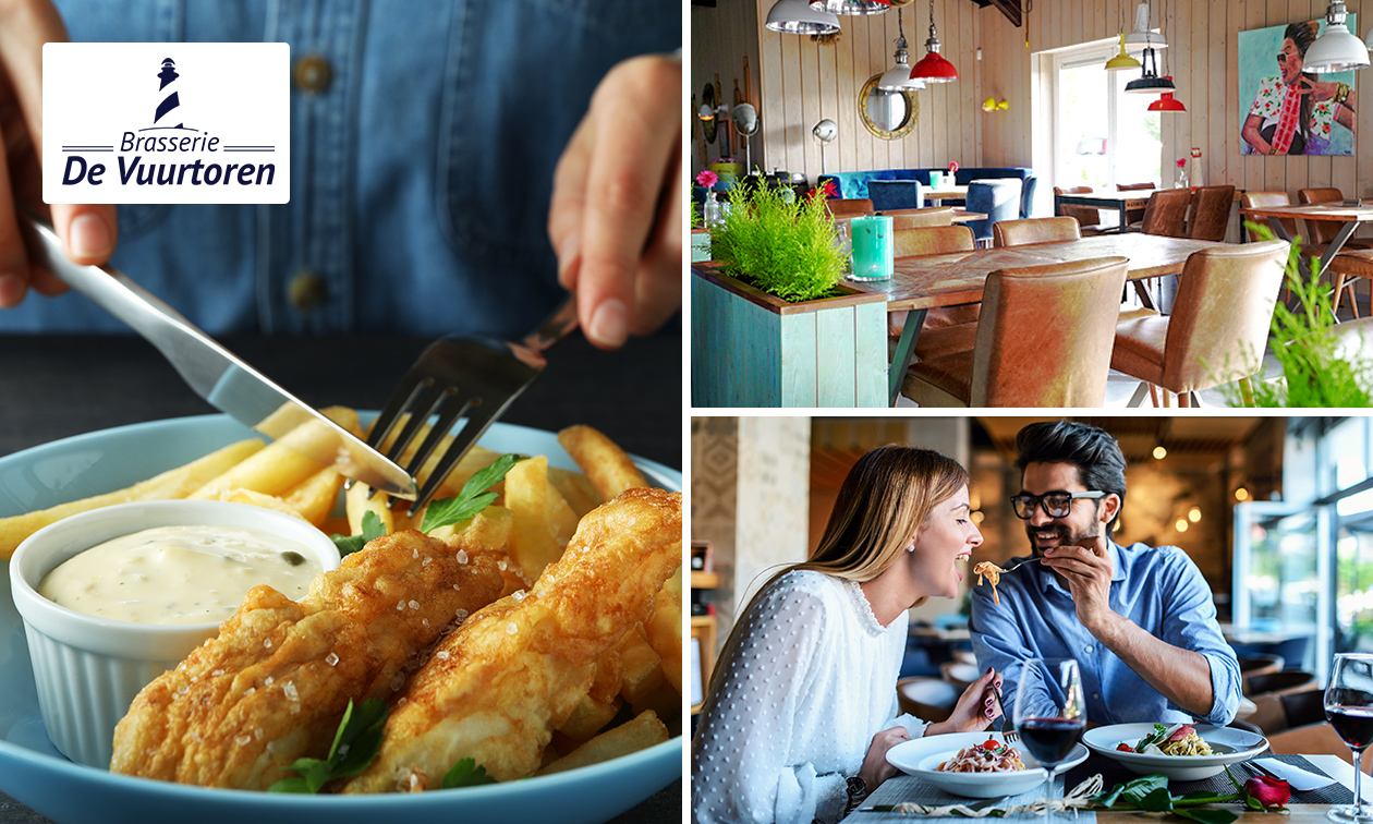 3-gangen keuzediner bij Brasserie De Vuurtoren