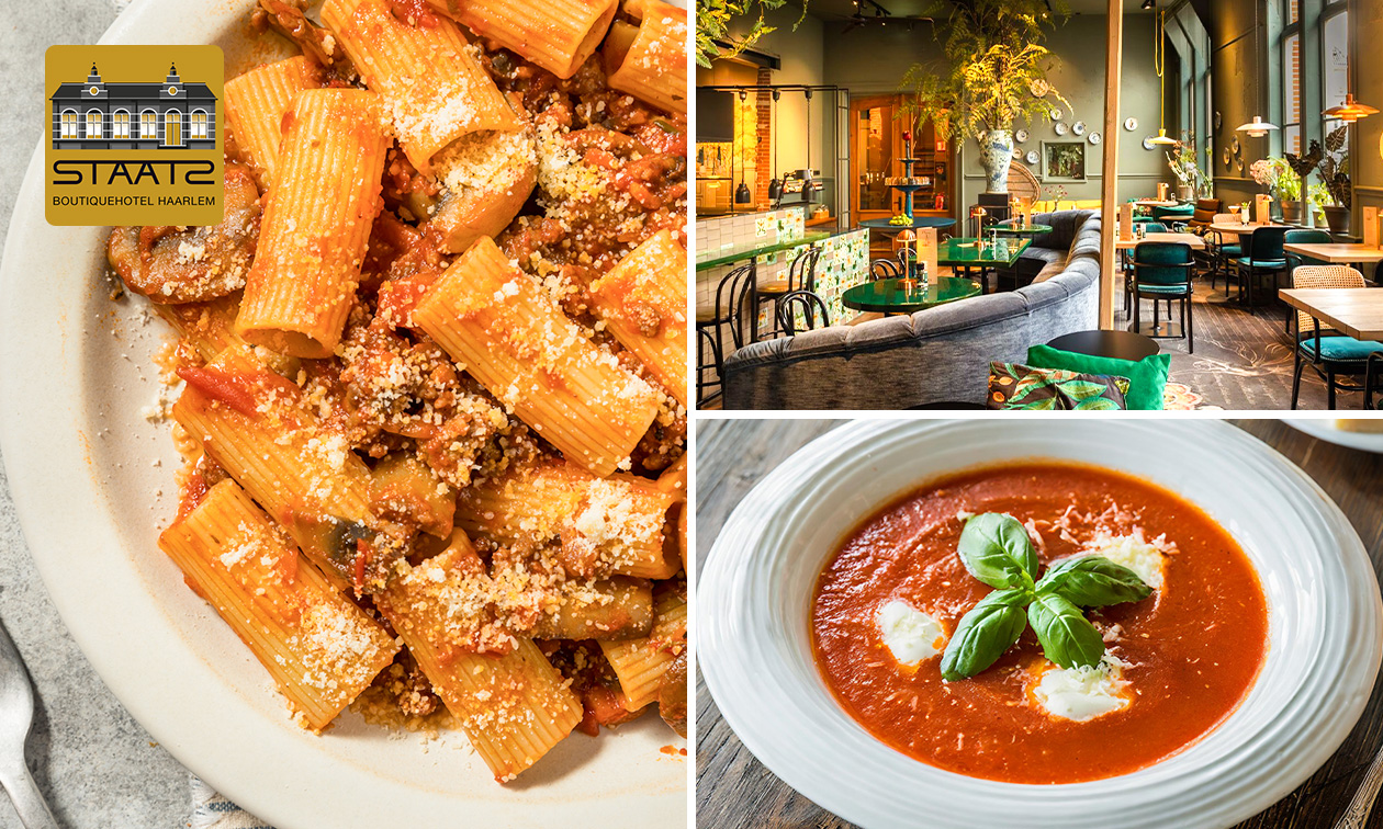 3-gangendiner à la carte bij Brasserie Boutiquehotel STAATS