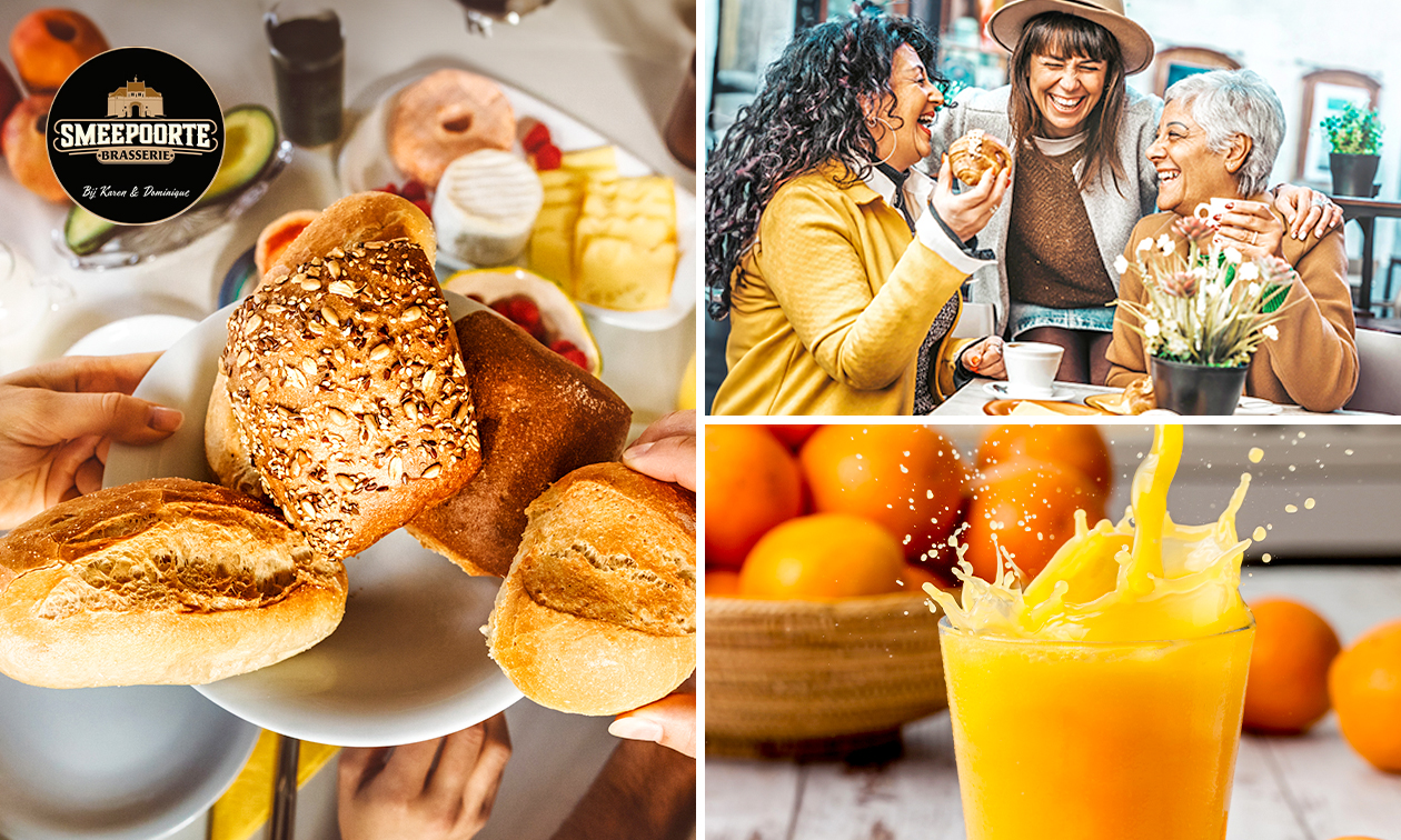 Luxe ontbijt + glas cava bij Brasserie Smeepoorte in Brugge