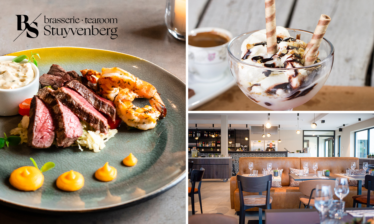 3-gangen keuzelunch of -diner bij Brasserie Stuyvenberg