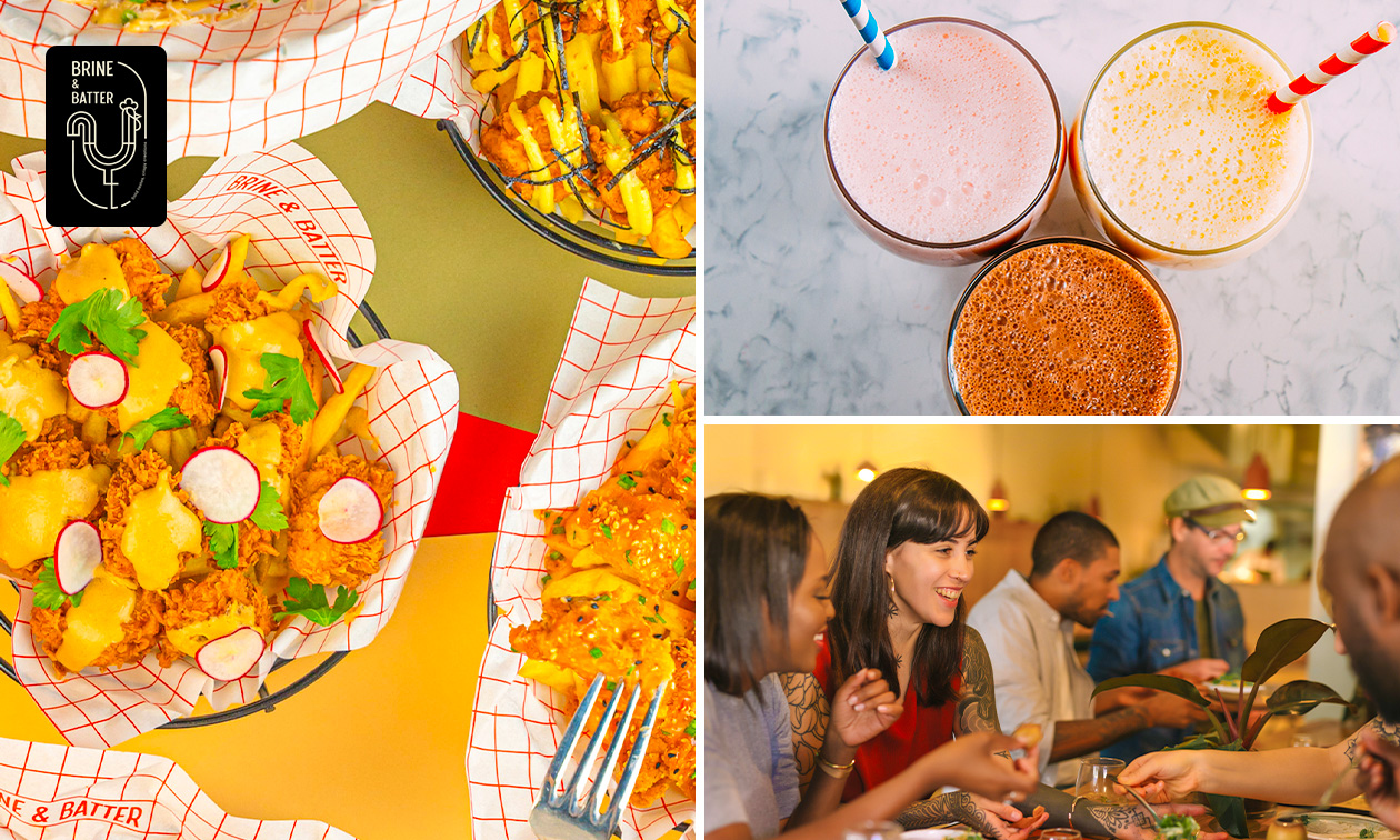 Gefrituurde kip + milkshake of frisdrank naar keuze voor dine-in of afhaal