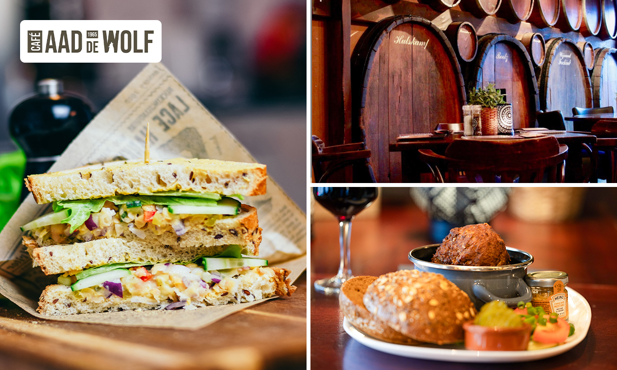 2-gangenlunch of een 12-uurtje bij Café Aad de Wolf