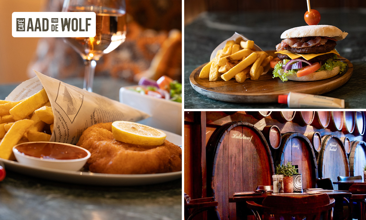3-gangendiner à la carte bij Café Aad de Wolf