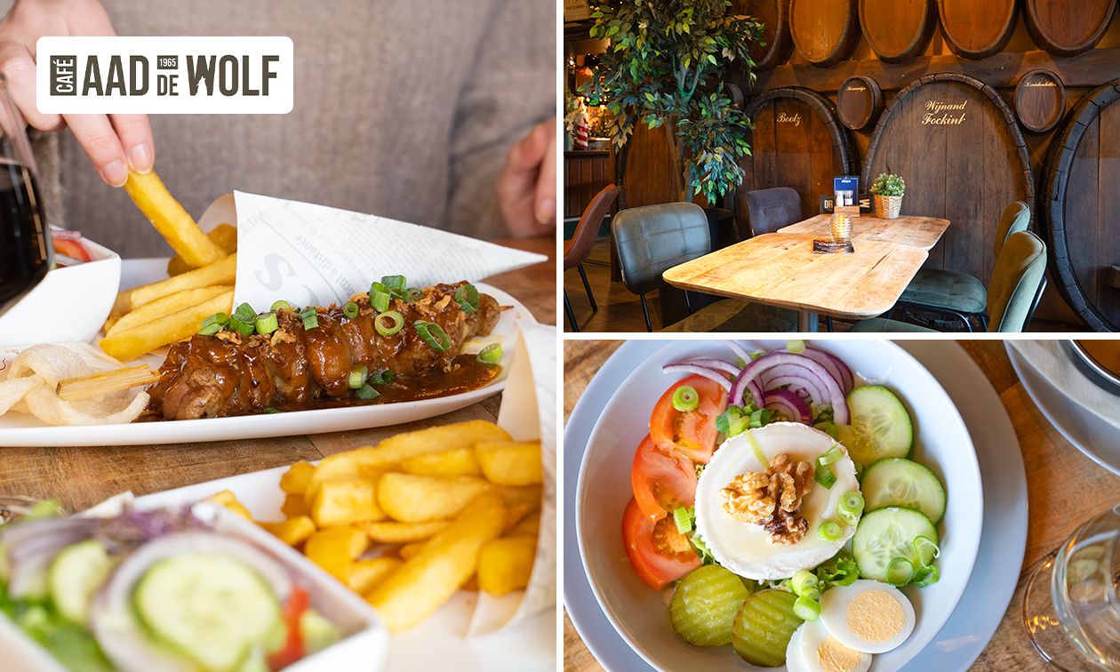 3-gangendiner à la carte bij Café Aad de Wolf