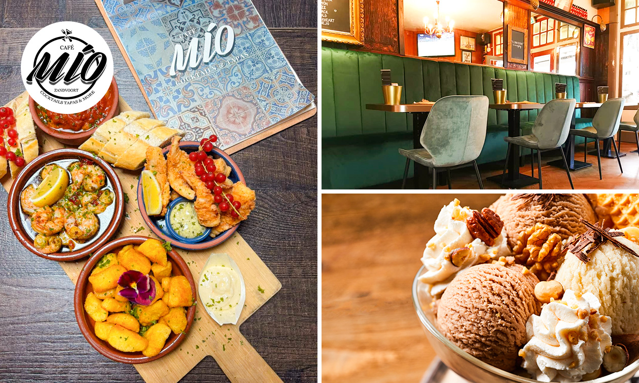3-gangen tapasdiner à la carte bij Café Mío
