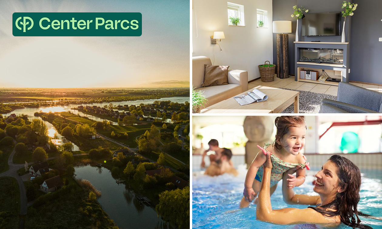 Center Parcs Parc Sandur, Weekend of (mid)week weg (4, 6 of 8 pers) in