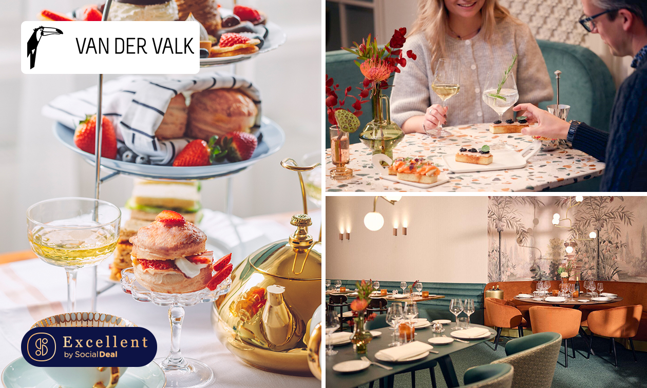 High tea + glas cava bij C'est Moi