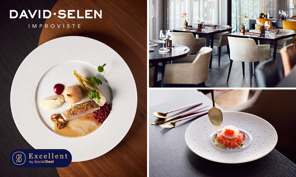 3- of 4-gangen fine dining-lunch of -diner van de chef bij L'Improviste by David Selen