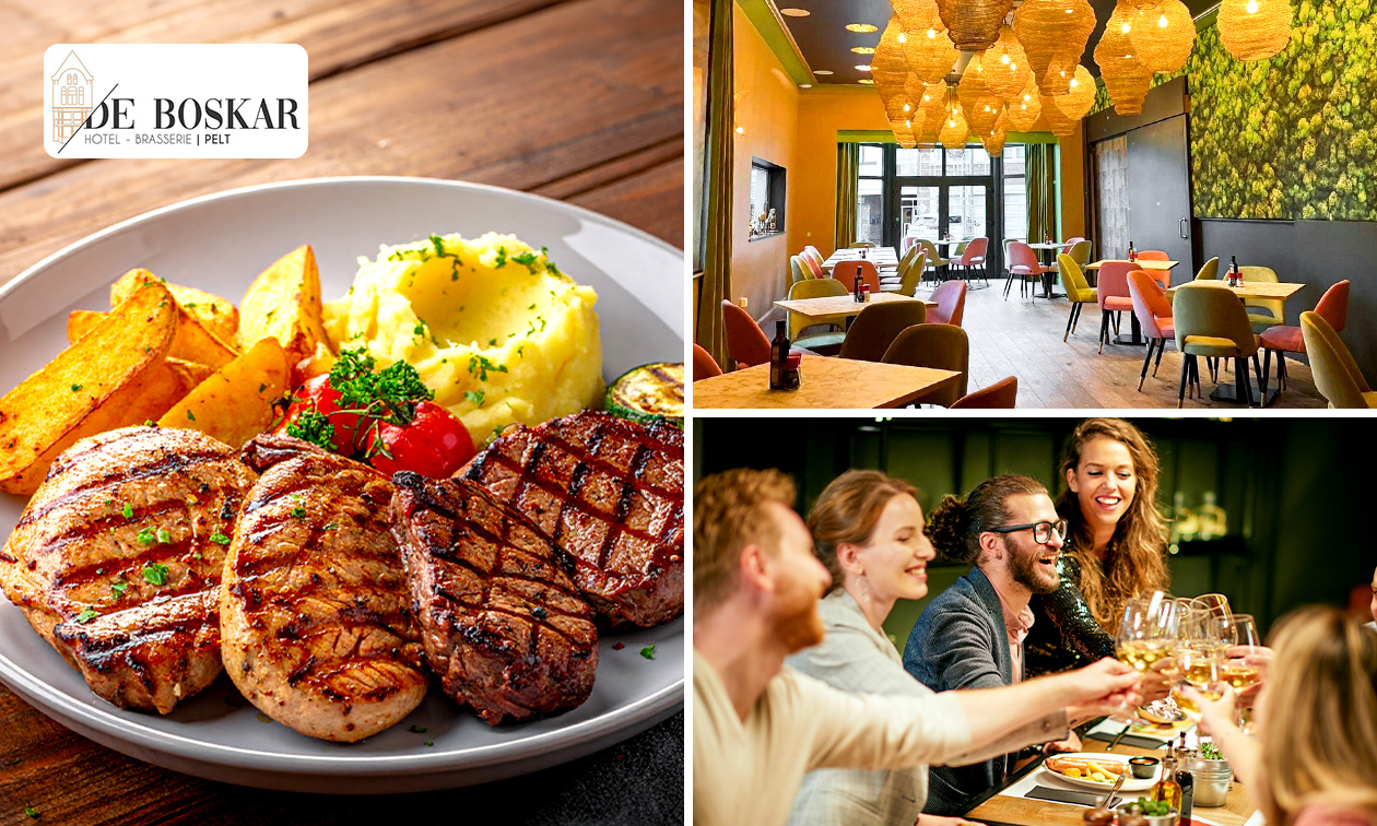 Luxe mixed grill + saus + aardappelgerecht bij De Boskar Pelt