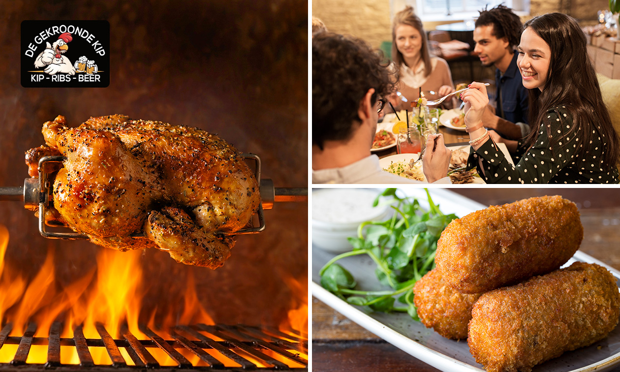 3-gangen keuzediner bij De Gekroonde Kip