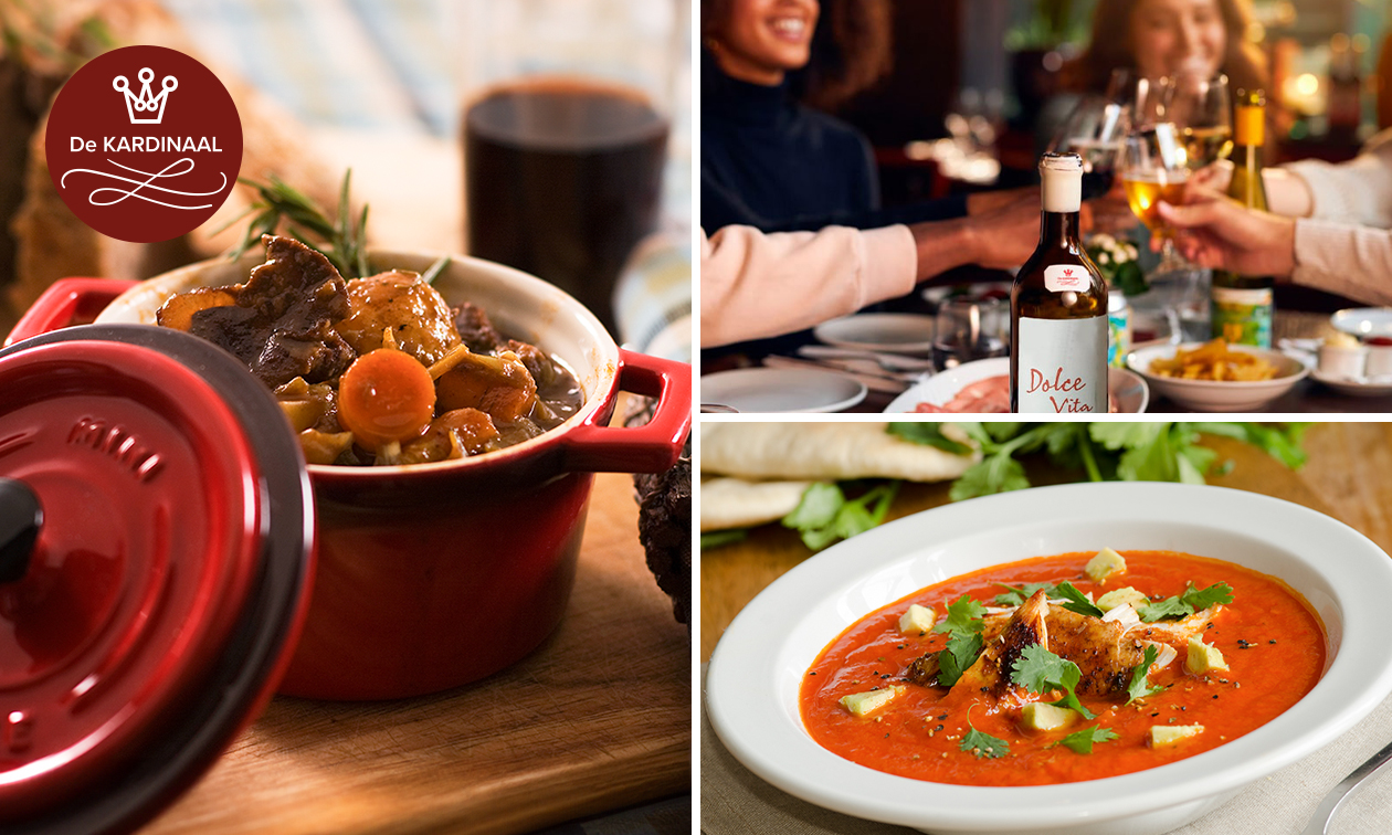 3-gangen keuzediner bij De Kardinaal