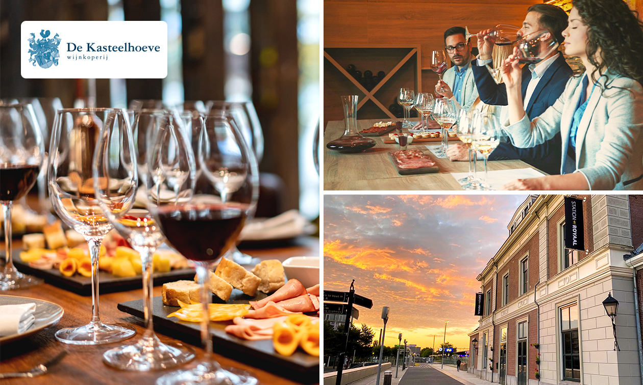 Wijnproeverij voor 4 personen in de Koninklijke Wachtkamer te Apeldoorn