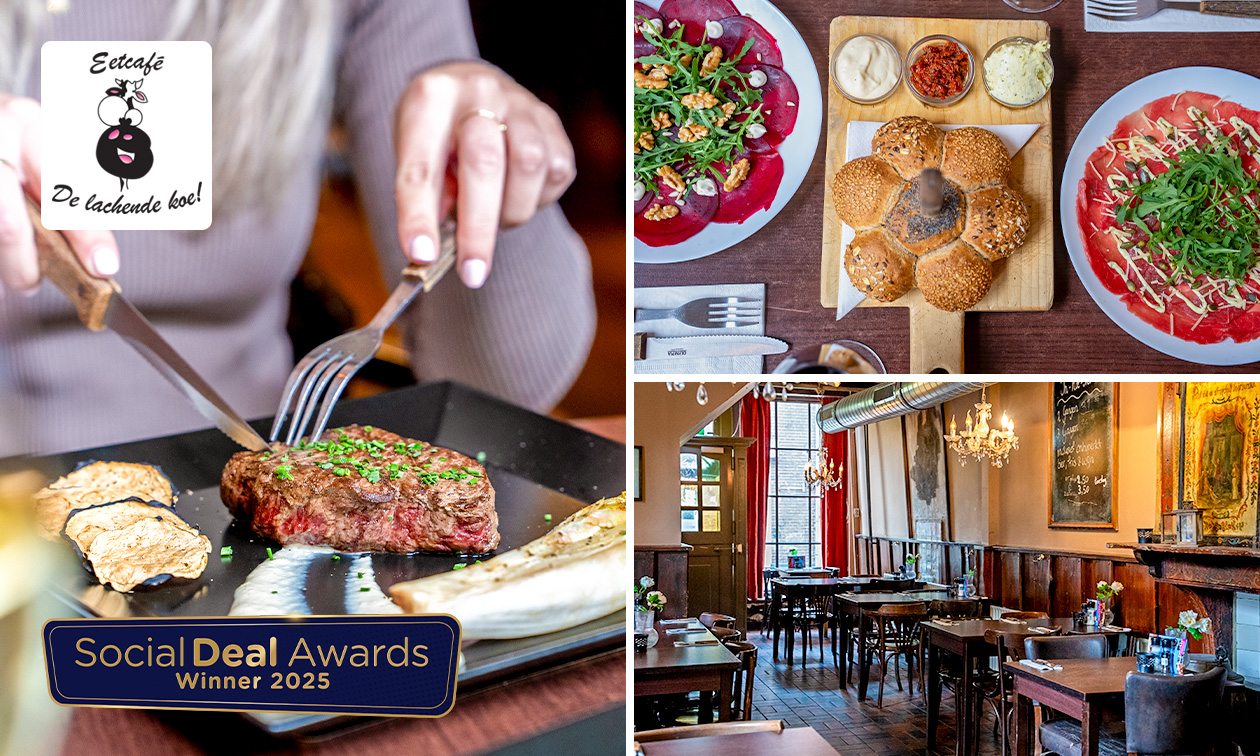3-gangendiner incl. drankjes bij De Lachende Koe Leeuwarden