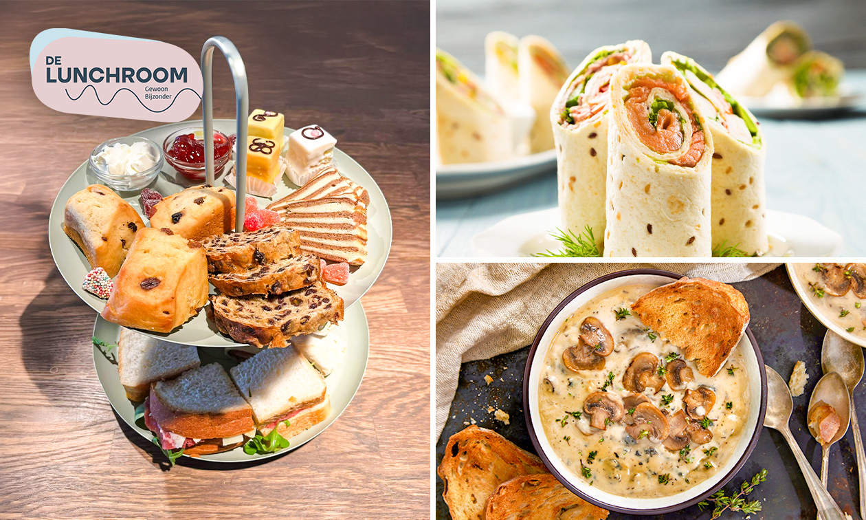 High tea + onbeperkt thee en welkomstdrankje (2 uur) bij De Lunchroom