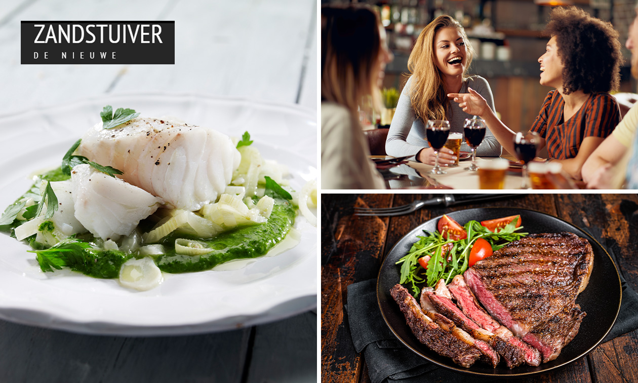 3-gangen keuzediner of -lunch