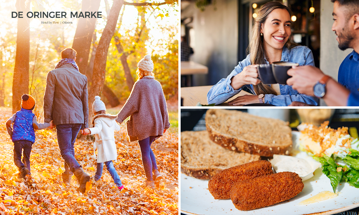 Wandel- of fietsarrangement incl. koffie/thee, gebak en 2-gangenlunch of borrelplank