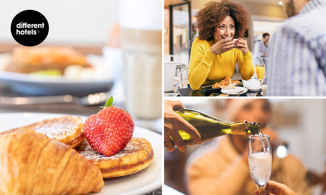 Luxe ontbijt + glas cava bij Different Hotels - Eburon Tongeren