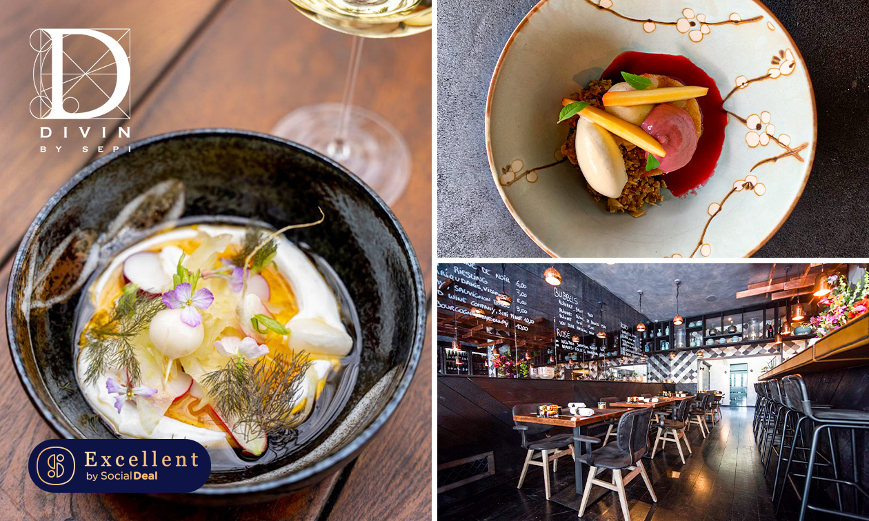 Gastronomisch 3-, 4- of 5-gangendiner + amuse bij Divin by Sepi