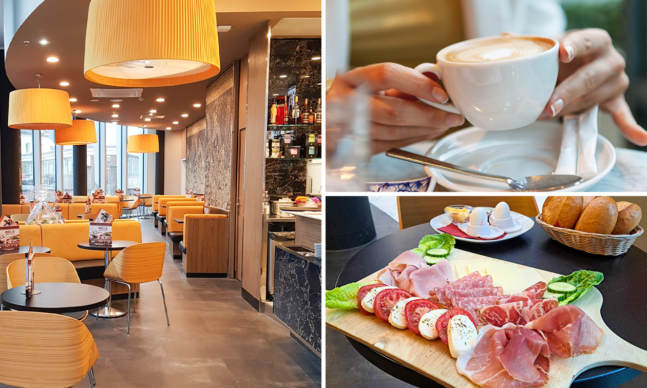 Italienisches Frühstück für 2 + Waffel oder Spaghetti-Eis zum Teilen