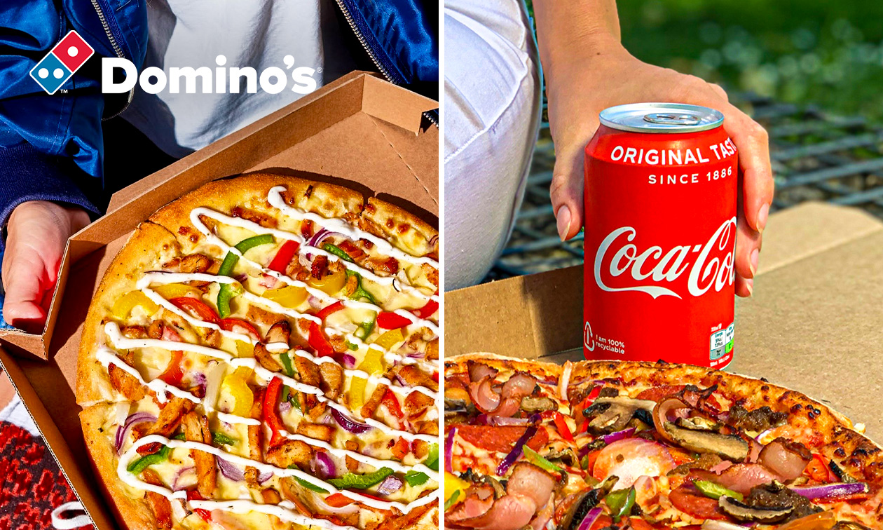 Pizza naar keuze (25 cm) + evt. drankje voor afhaal bij Domino's Aalten