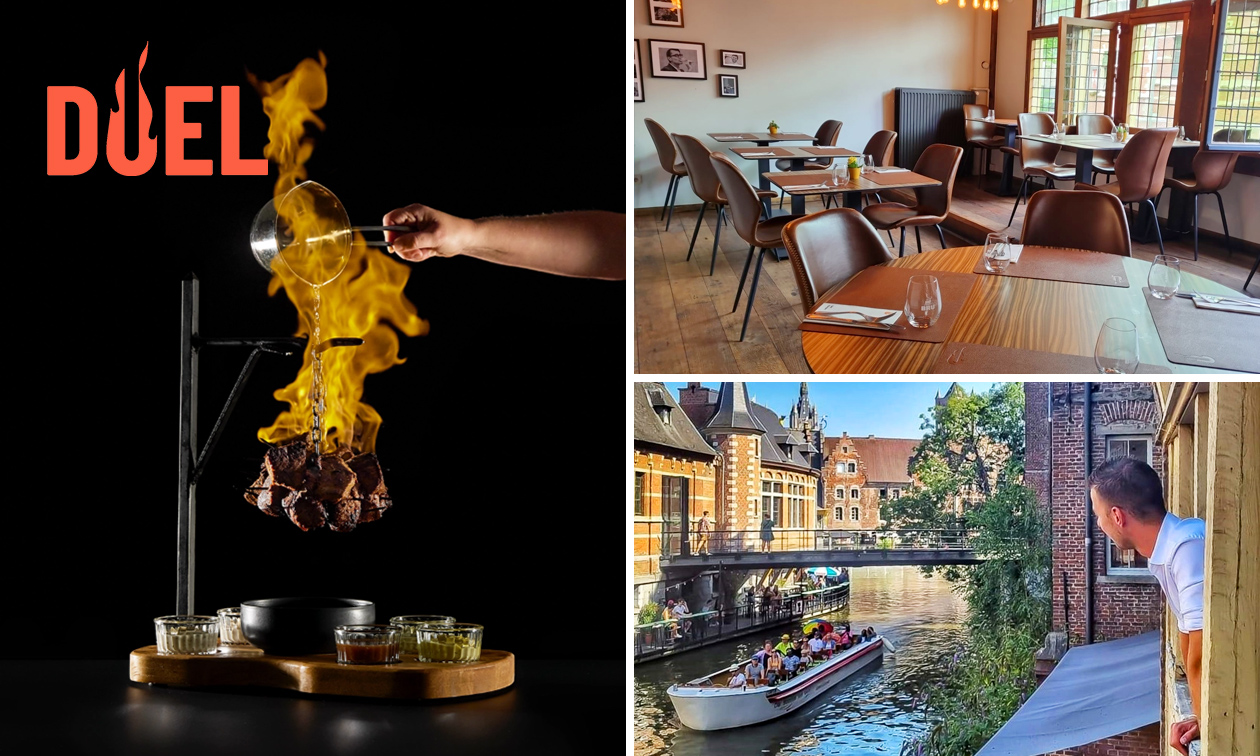 3-gangendiner of -lunch + amuse bij Duel in hartje Gent