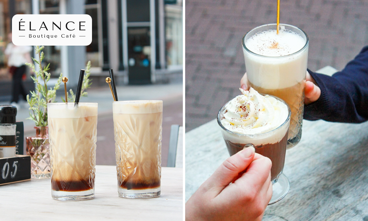 (Luxe) latte of ijskoffie naar keuze + bananenbrood bij Élance Boutique Café