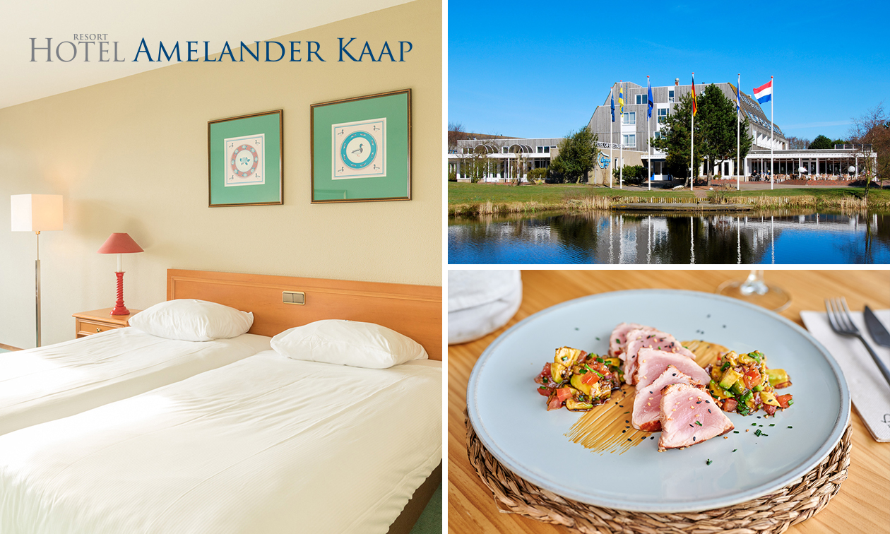 Fletcher HotelResort Amelander Kaap, Overnachting(en) voor 2 + ontbijt + 2gangendiner op