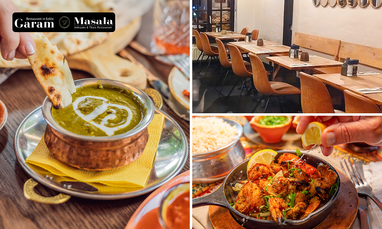 Indiaas 3-gangendiner of -lunch à la carte