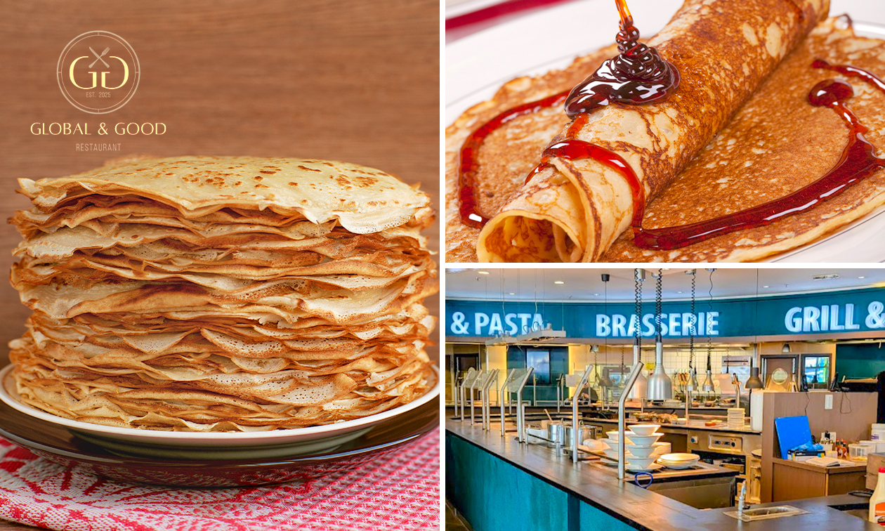 2 pannenkoeken met toppings naar keuze + evt. bolletje ijs