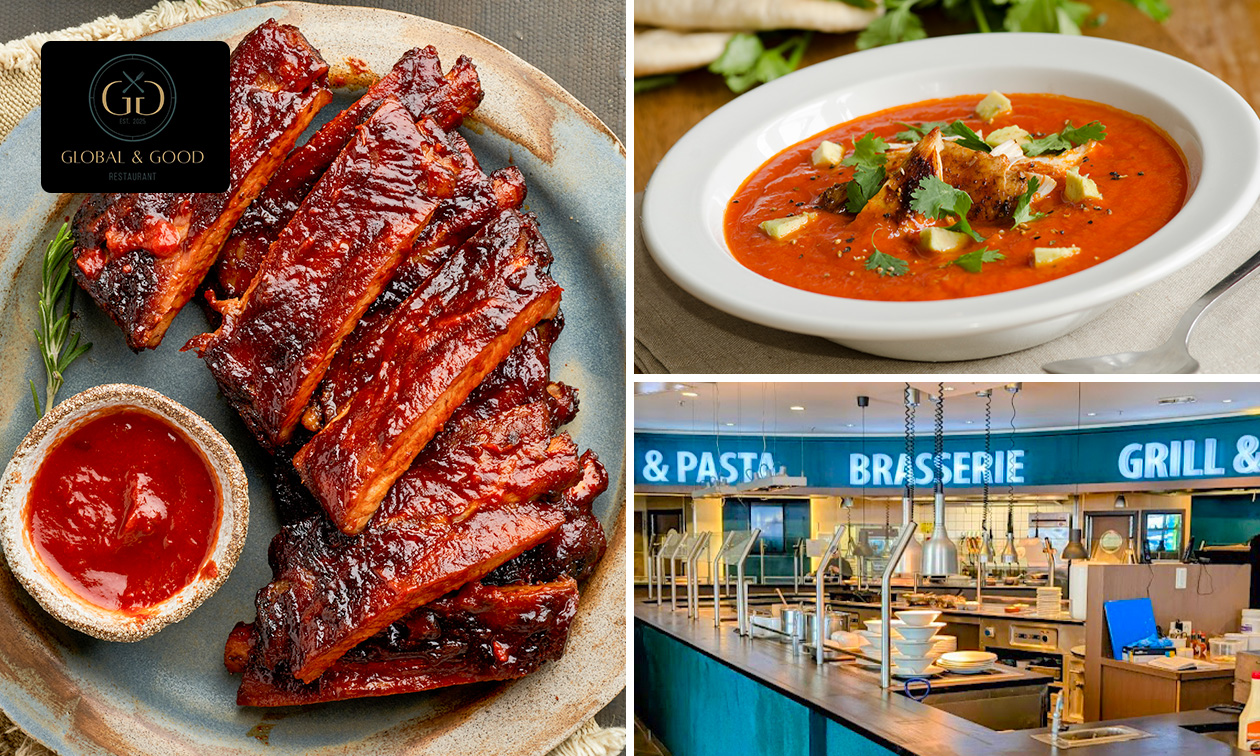 2- of 3-gangen keuzediner of -lunch bij Global & Good Restaurant