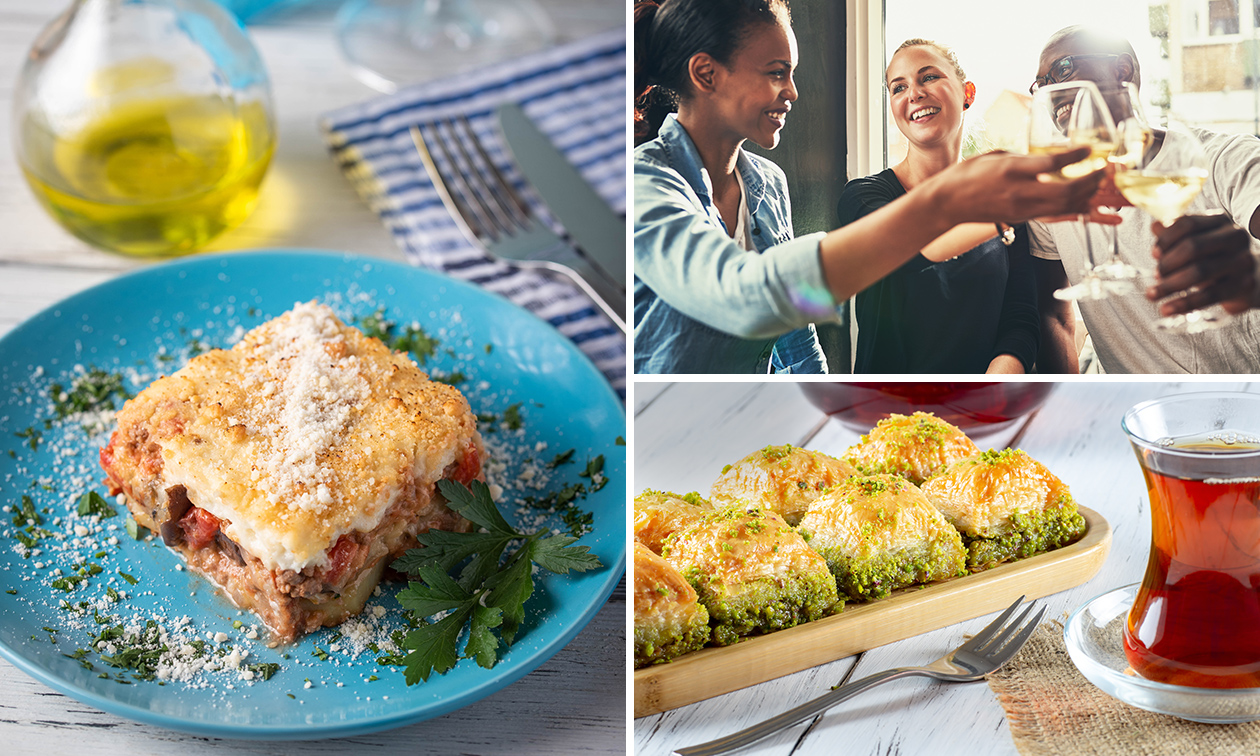 3-gangendiner à la carte + glaasje ouzo bij Cyprus