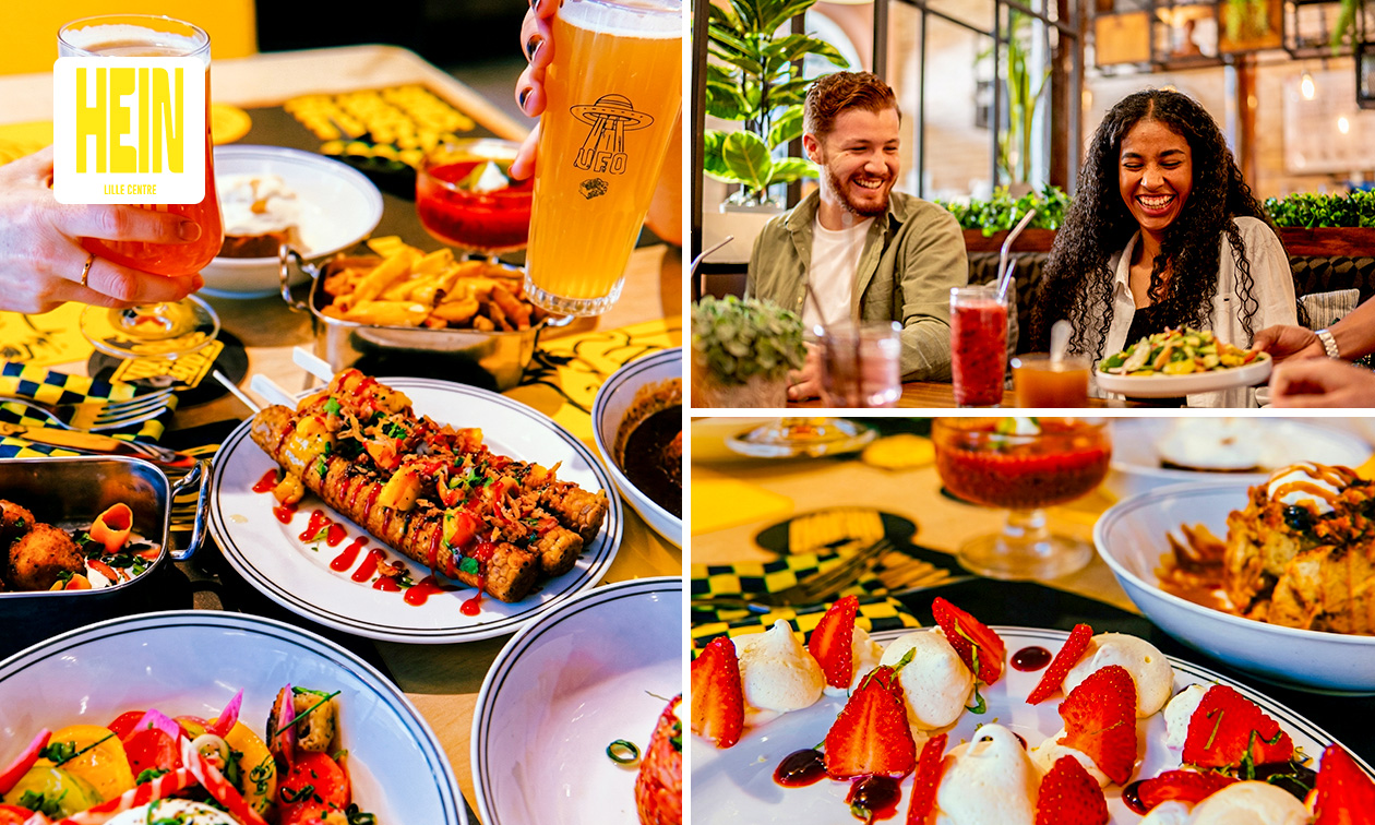 2- of 3-gangenlunch of -diner à la carte in Lille