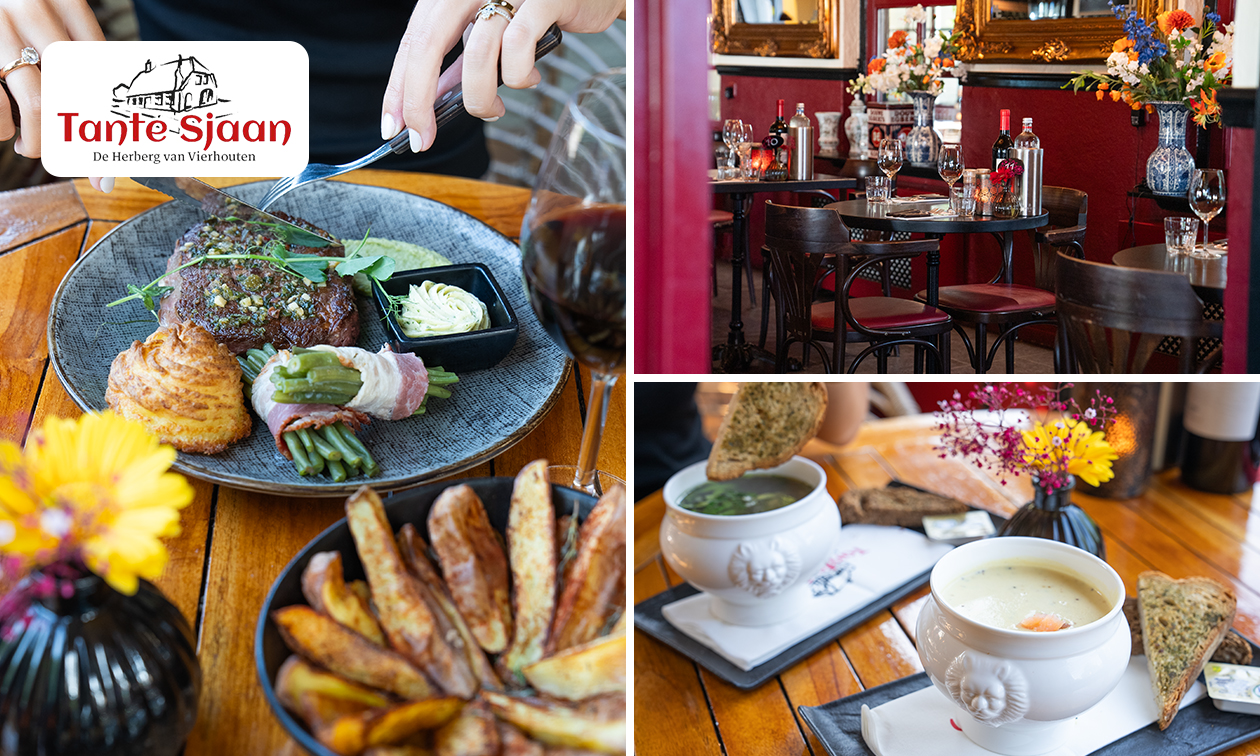 3-gangendiner à la carte bij Herberg Tante Sjaan