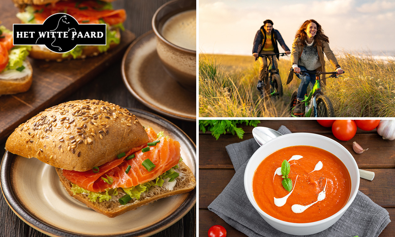 2-gangen keuzelunch of wandel- of fietsarrangement