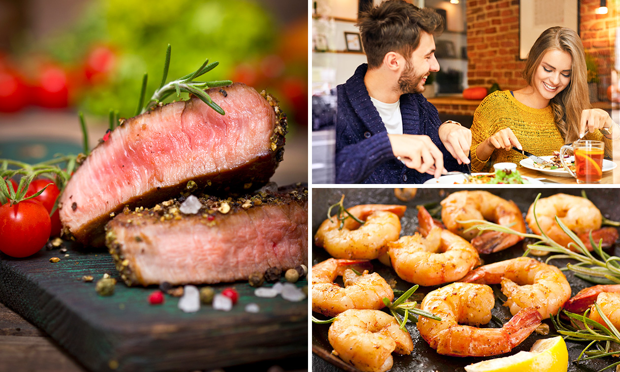 2- of 3-gangenlunch of -diner à la carte