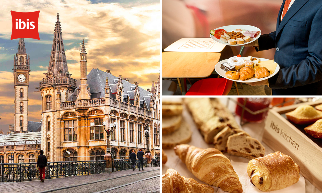 Ontbijt + glaasje cava bij Hotel ibis Gent Centrum St-Baafs Kathedraal