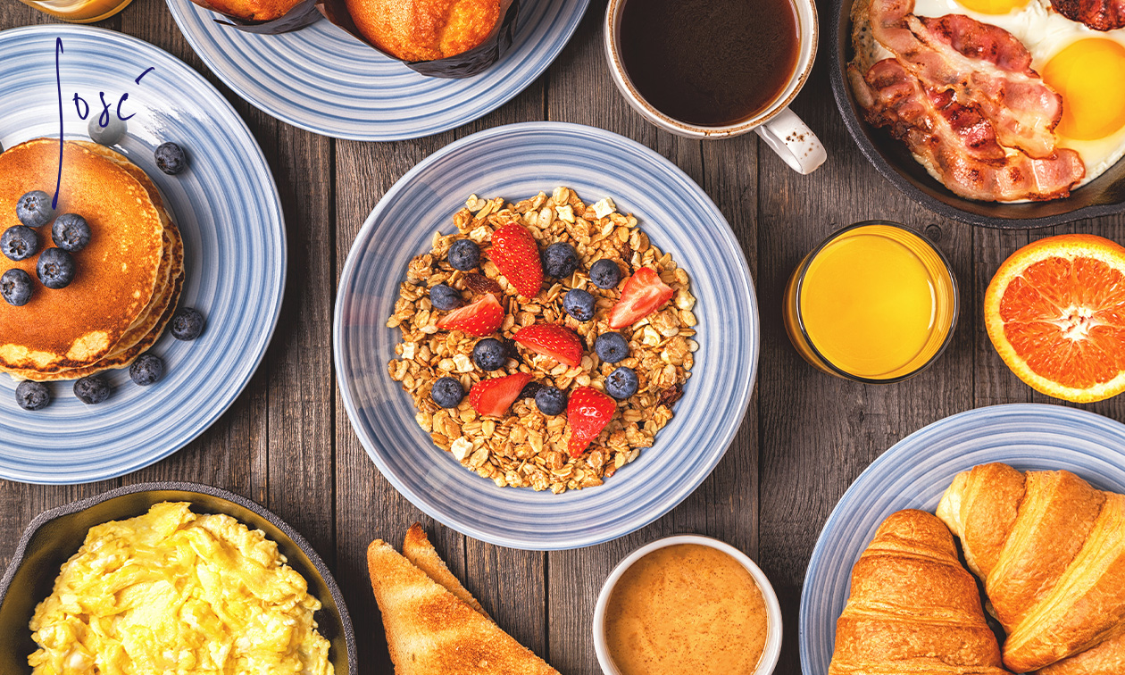 Uitgebreid ontbijtbuffet bij Hôtel José