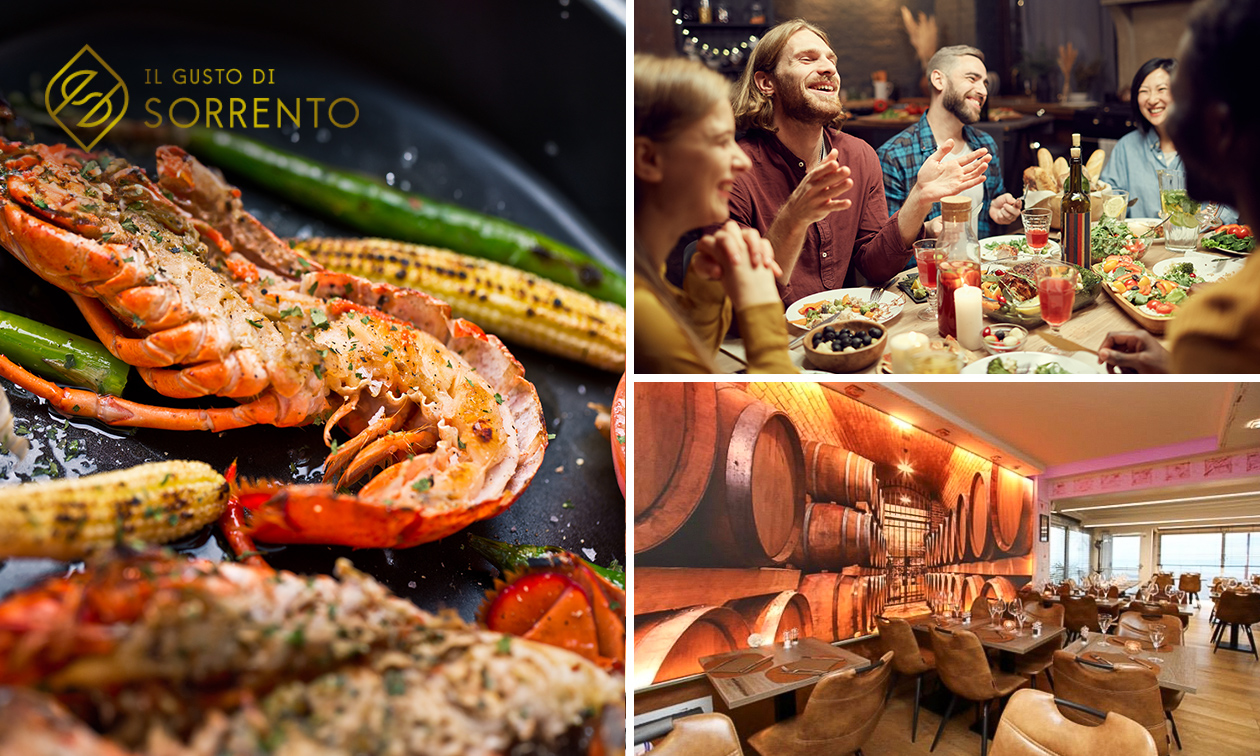 4-gangen kreeftdiner bij Il Gusto Di Sorrento