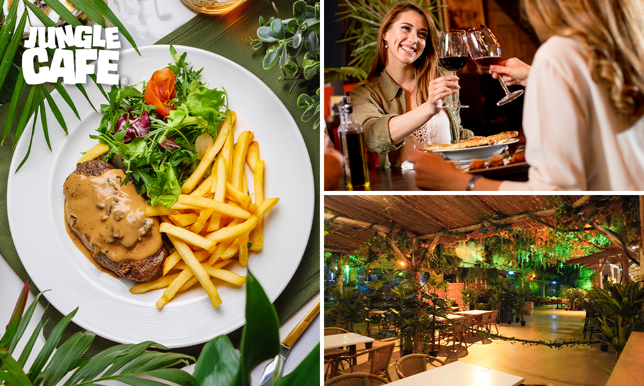 12-uurtje of 3-gangen keuzediner bij Jungle Café