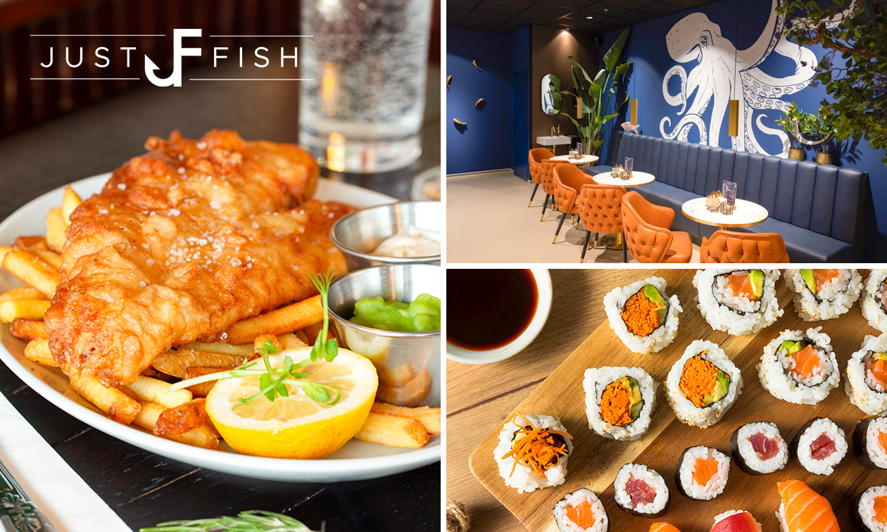 Fish & chips voor afhaal of dine-in of visproeverij voor dine-in bij Just Fish in hartje Delft